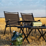 Scaun camping, Aluminiu, Pliabila, Vivimall, 52 x 53 x 80 cm, Negru - vivimall.ro