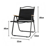 Scaun camping, Aluminiu, Pliabila, Vivimall, 52 x 53 x 80 cm, Negru - vivimall.ro