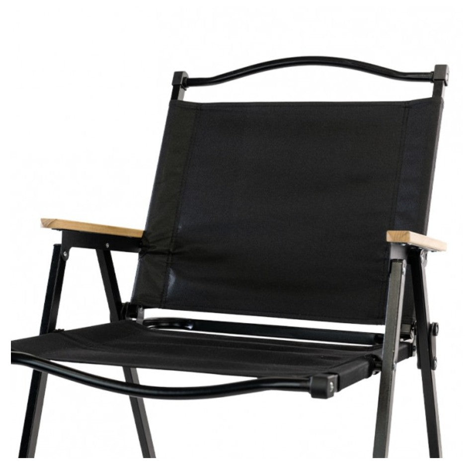 Scaun camping, Aluminiu, Pliabila, Vivimall, 52 x 53 x 80 cm, Negru - vivimall.ro