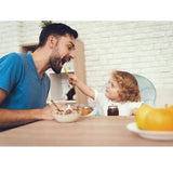 Baba- és gyermek étkezőszék kerekekkel, teleszkópos, összecsukható, állítható asztal, lábtartó, műbőr ülés, biztonsági öv, tárolóhely 