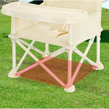 Scaun de Masa pentru Bebelusi si Copii, Flippy, Tavita si Husa Detasabile, Multifuncțional, Stabil, Centura de Siguranta, Cos de Depozitare, Bej, cu Umbrela Verde, de la 6 Luni - vivimall.ro