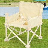 Scaun de Masa pentru Bebelusi si Copii, Flippy, Tavita si Husa Detasabile, Multifuncțional, Stabil, Centura de Siguranta, Cos de Depozitare, Bej, cu Umbrela Verde, de la 6 Luni - vivimall.ro