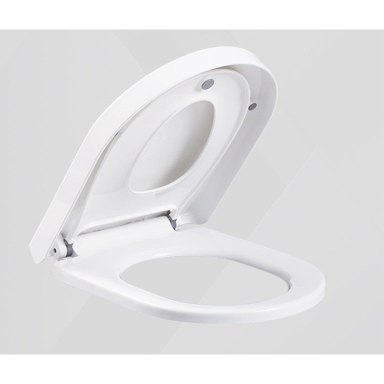 Capac de Toaleta cu Reductie 2 in 1, Vivimall, pentru Copii si Adulti, Coborare Lenta si Silentioasa, Instalare Usoara, din PP5 , in Forma de V, Alb - vivimall.ro