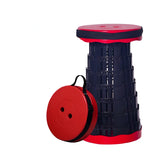 Scaun Telescopic Pliabil Pentru Camping Si Pescuit, Portabil, Universal, Sustine 150 Kg, Abs, Diametru 25 Cm, Extensibil, Inaltime 45 Cm, Rosu- - vivimall.ro