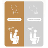 Scaunel WC, Vivimall, Tratament Impotriva Hemoroizilor si Constipatiei, Scaun Inaltator WC Copii, Suport Picioare WC, Taburet Inaltator Pozitia Corecta Ghemuit Pe WC, Plastic Rezistent, 17x22x38 cm, Gri - vivimall.ro