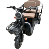 Triciclu Electric V6, Saige, Fara Permis, cu Doua Locuri, Motor 1800W, Baterie 72V24Ah, Autonomie 60km, 220x88x105 cm, Viteza Maxima 25km/h, Negru OldStyle - vivimall.ro