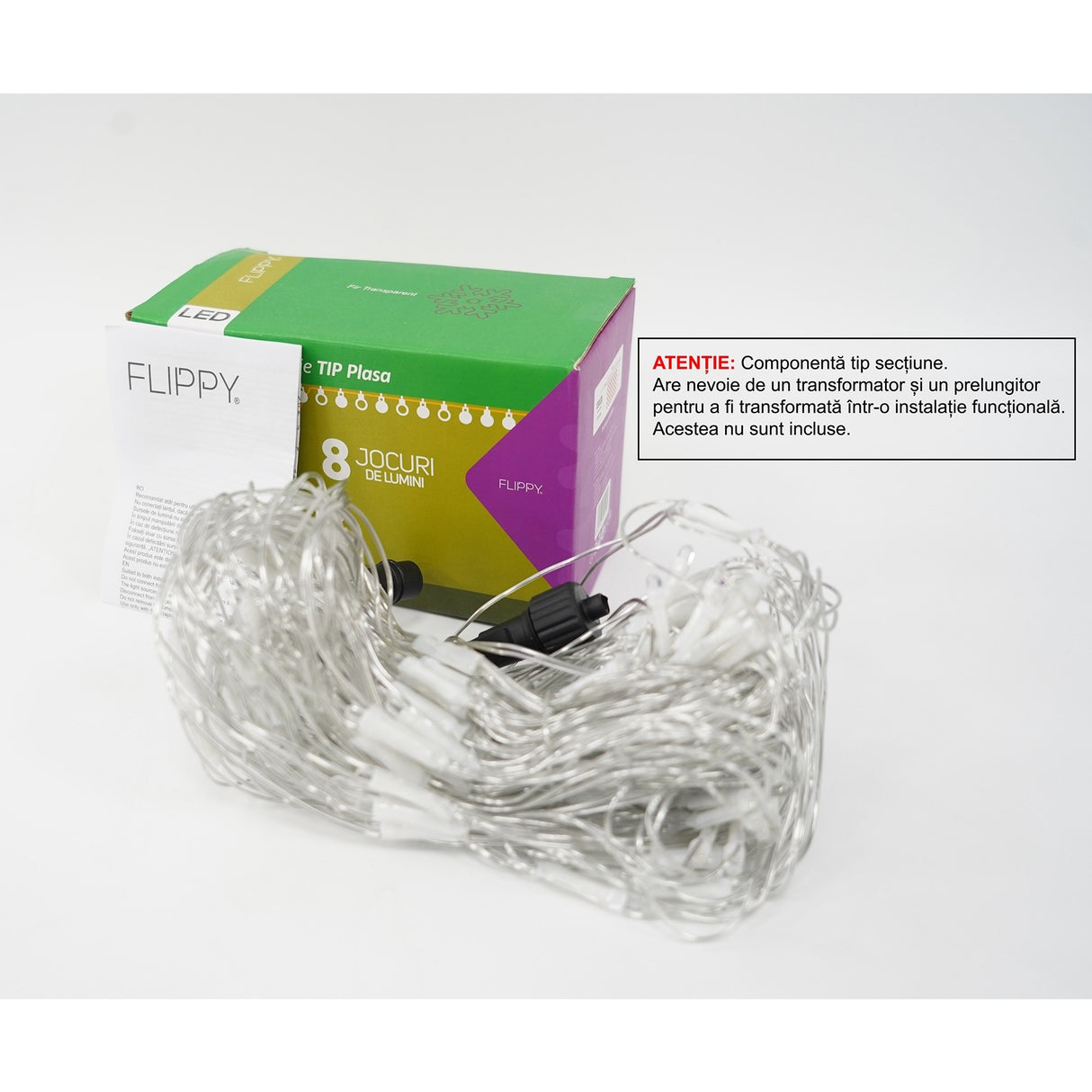 Hálós típusú telepítési szakasz 120 hideg fehér LED-del | FrostyLights 3