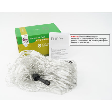Hálós típusú telepítési szakasz 160 hideg fehér LED-del | FrostyLights