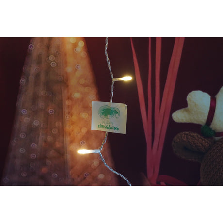 Sectiune Instalatie de Craciun Vivimall® Tip Turturi, 8 jocuri de lumini 3 m, 96 LED-uri, Interconectabila, Fir Transparent, Alb Cald, Atentie! nu contine alimentator - vivimall.ro