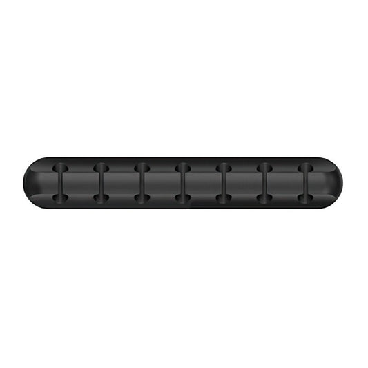 Organizator de Cabluri, Vivimall, Autoadeziv, Multifunctional, 7 Locuri de Suport, 11.8x2.2cm, Negru - vivimall.ro