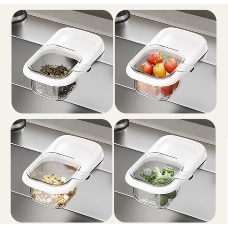 Cos de Scurgere pentru Chiuveta, Flippy, din ABS, cu Maner si Ventuza, Multifunctional, 22 x 13 x 8.5 cm, Alb - vivimall.ro