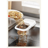 Cos de Scurgere pentru Chiuveta, Flippy, din ABS, cu Maner si Ventuza, Multifunctional, 22 x 13 x 8.5 cm, Alb - vivimall.ro