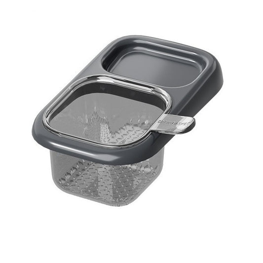 Cos de Scurgere pentru Chiuveta, Flippy, din ABS, cu Maner si Ventuza, Multifunctional, 22 x 13 x 8.5 cm, Gri - vivimall.ro