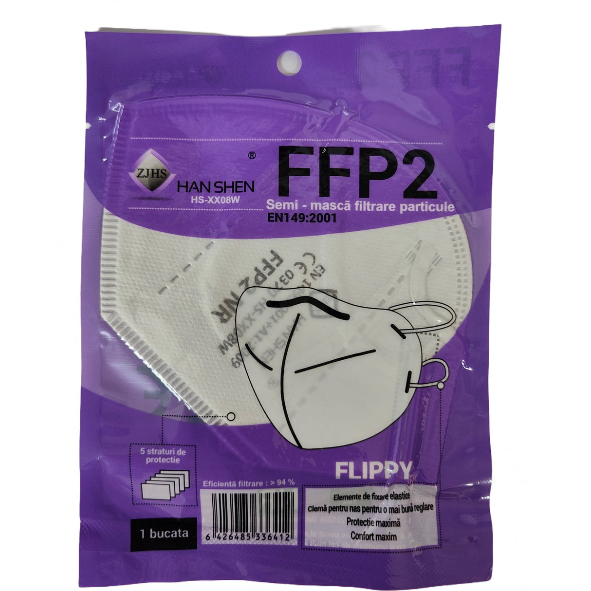 Ffp2 részecskeszűrő félálarc, Ce 0370 