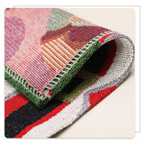 Servet de Masa, Vivimall, Model Oameni de Zapada, Scris Merry Christmas, Tematica Craciun, Prosop pentru Masa, 47x33 cm, Bumbac si Fibre Sintetice, Rosu - vivimall.ro