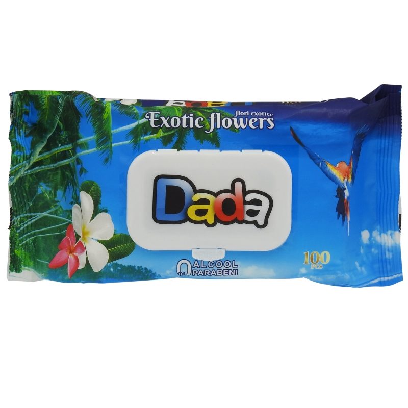 Nedves Törlőkendő, Dada, 100 db Exotic Flowers