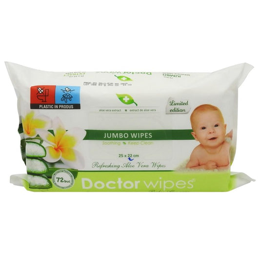 Servetele Umede, Doctor, Jumbo 72 buc Aloe Vera