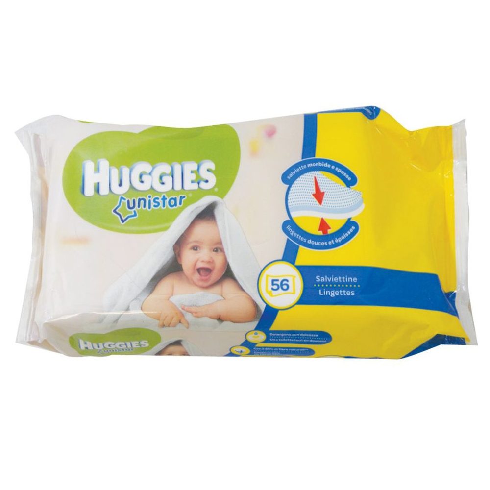 Huggies nedves törlőkendők, 56 db, Unistar