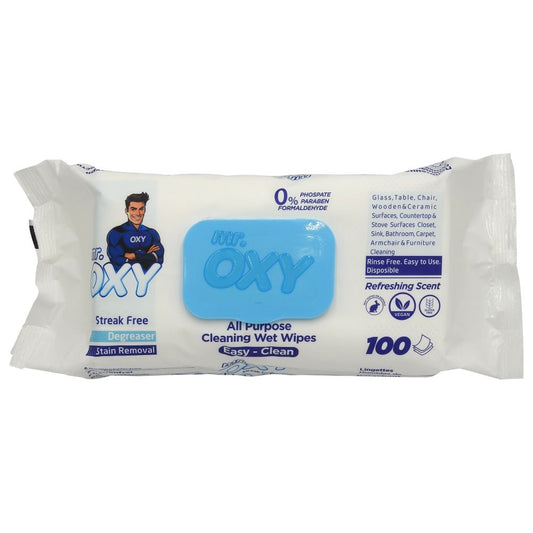 Nedves törlőkendő, Mr. Oxy, Többfelületre 100 db Fehér szappan