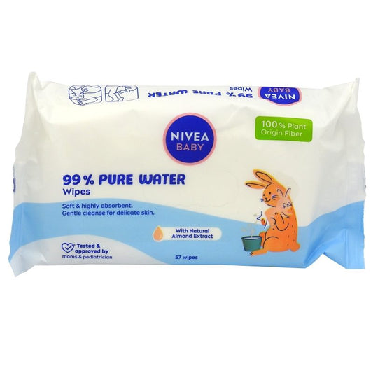 Servetele Umede, Nivea Baby, 57 buc Pure Water