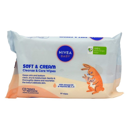 Servetele Umede, Nivea Baby, 57 buc Soft Cream