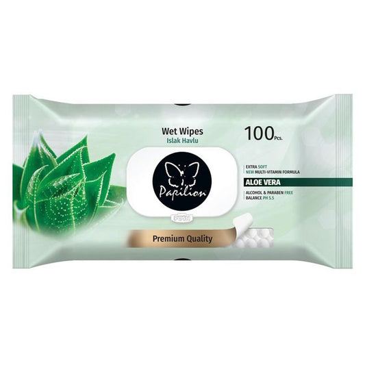 Servetele Umede, Papilion, 100 buc Aloe Vera Capac