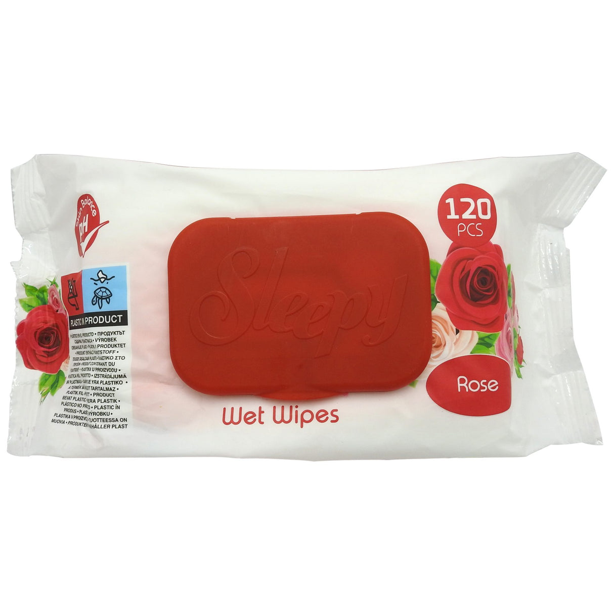 Nedves törlőkendő, Sleepy, 120 db, rózsaszín