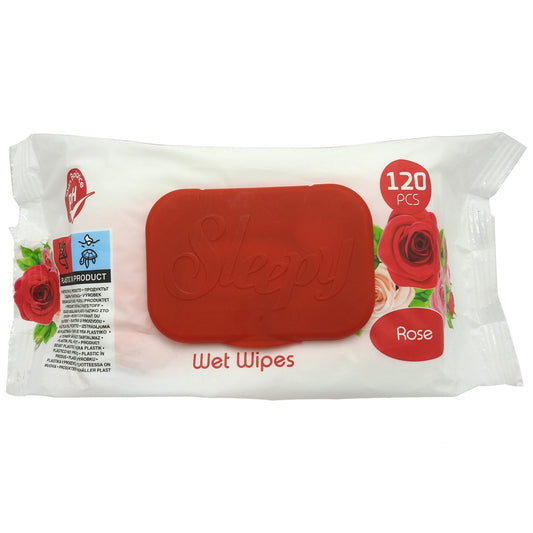 Nedves törlőkendő, Sleepy, 120 db, rózsaszín