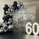 Set 10 Baloane din Latex Chrome, Vivimall, Model Party, 13 cm, Silver, 1 g - vivimall.ro