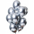Set 10 Baloane din Latex Chrome, Vivimall, Model Party, 13 cm, Silver, 1 g - vivimall.ro