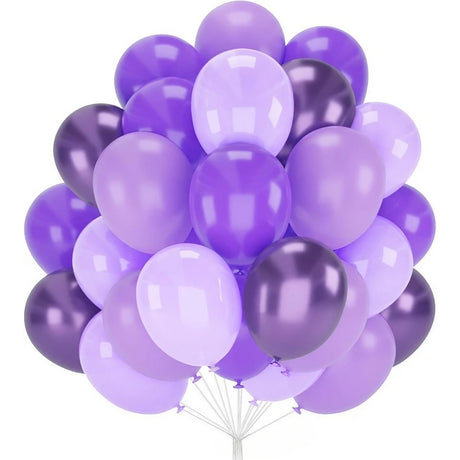 10 db-os króm latex lufi készlet, party modell, 23 cm, különböző árnyalatok, 2.2 g