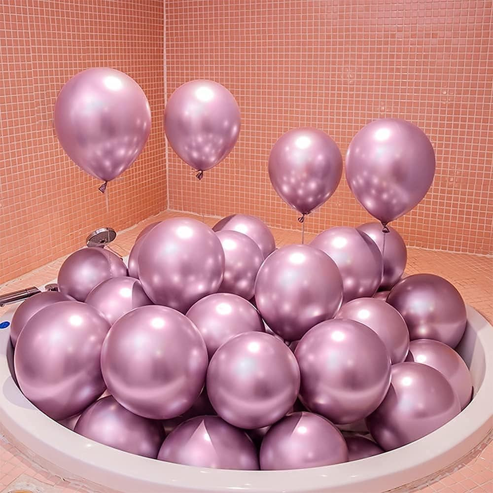 Set 10 Baloane Din Latex Chrome Mov | VivaParty