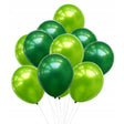 Set 10 Baloane din Latex Chrome, Vivimall, Model Party, 23 cm, Diferite Nuante Verde, 2.2 g - vivimall.ro