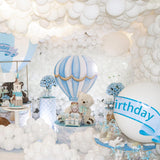 Set 10 Baloane din Latex, Vivimall, Model Party, 13 cm, Albe, 2.2 g - vivimall.ro