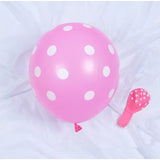 Set 10 Baloane din Latex, Vivimall, Model Party Buline, 2x Albastru, 2x Verde, 2x Mov, 2x Roz, 2x Rosu, 23 cm, 1.4g - vivimall.ro