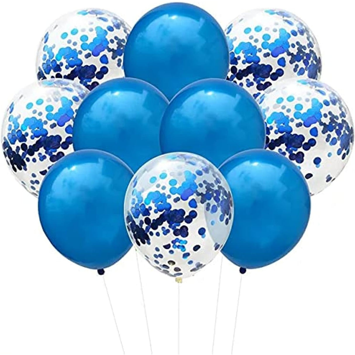 10 db-os Latex Lufi Készlet, Party Konfetti Minta, 5 X Konfetti, 5 X, 25 Cm, ​​​​2.2G