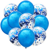 10 db-os Latex Lufi Készlet, Party Konfetti Minta, 5 X Konfetti, 5 X, 25 Cm, ​​​​2.2G