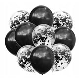 10 db-os Latex Lufi Készlet, Party Konfetti Minta, 5 X Konfetti, 5 X, 25 Cm, ​​​​2.2G