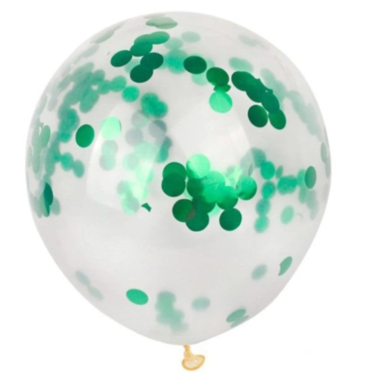 10 db-os Latex Lufi Készlet, Party Konfetti Minta, 5 X Konfetti, 5 X, 25 Cm, ​​​​2.2G