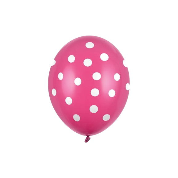 Set 10 Baloane Din Latex, Model Party Cu Buline Si Simple, 30 Cm, 2.8 G