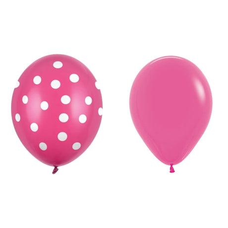 10 db-os Latex Lufi Készlet, Party Minta Pöttyös És Egyszínű, 30 Cm, 2.8 G
