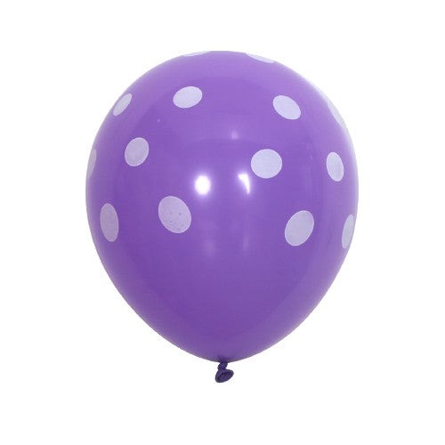 Set 10 Baloane Din Latex, Model Party Cu Buline Si Simple, 30 Cm, 2.8 G