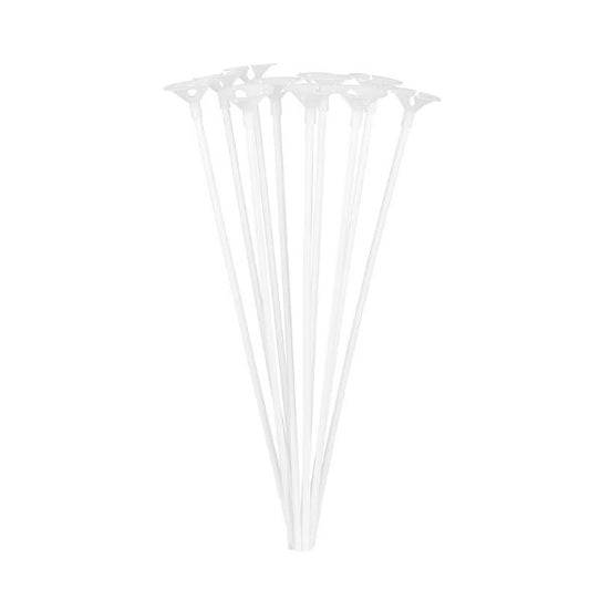 Set 10 Bete cu Rozete pentru Baloane, Vivimall, Suporturi de plastic, Usor de instalat, Reutilizabil, Pentru aniversare, Nunta, Ziua de Nastere, Decor, 40 cm, Transparente - vivimall.ro