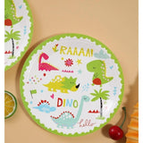 Set 10 Farfurii Petrecere, Vivimall, Colectia Dino Park, 23 cm Diametru, din Carton, Multicolor - vivimall.ro