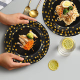 Set 10 Farfurii Din Carton Cu Buline 23 Cm | PartyDots - vivimall.ro