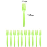 Set 10 Furculite de Unica Folosinta, Vivimall, Colectia Dino Park, 15.5 x 2.5 cm, din Plastic PE, Multicolor - vivimall.ro