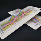 Set 10 Lumanari de Tort, Vivimall, Model Spiralat, 17 x 0.34 cm, din Ceara, Multicolor - vivimall.ro