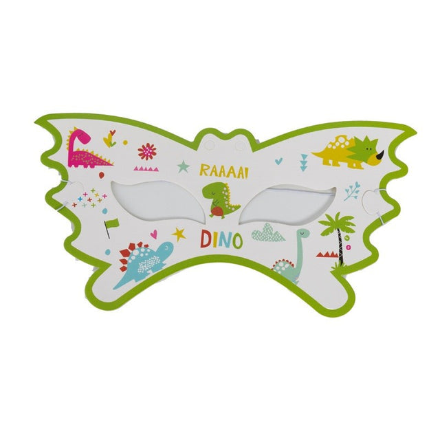Set 10 Masti Decorative, Vivimall, Colectia Dino Park, 18 x 8 cm, din Carton, Multicolor - vivimall.ro