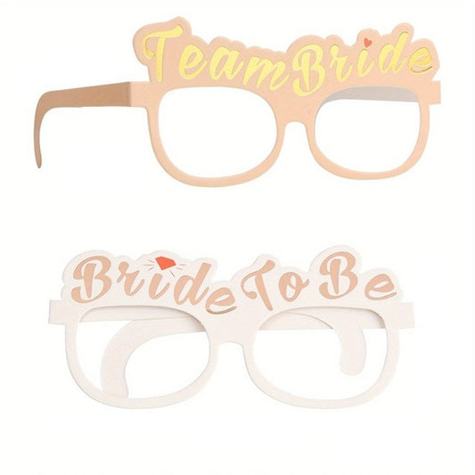 Set 10 Ochelari, Vivimall, Tematica Petrecerea Burlacitelor, Model Team Bride si Bride to Be, 9 x Roz, 1 x Alb - vivimall.ro