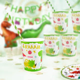 Set 10 Pahare Petrecere, Vivimall, Colectia Dino Park, 8.5 x 7 x 5 cm, din Carton, Multicolor - vivimall.ro